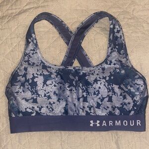 Blue/gray sports bra